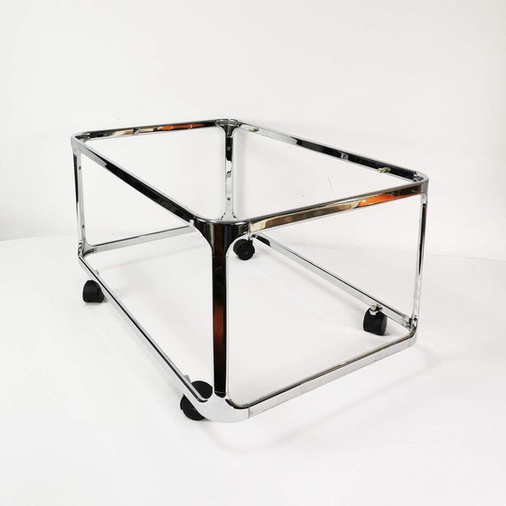 Image 1 of Vintage chrome metal coffee table, Germany 1970