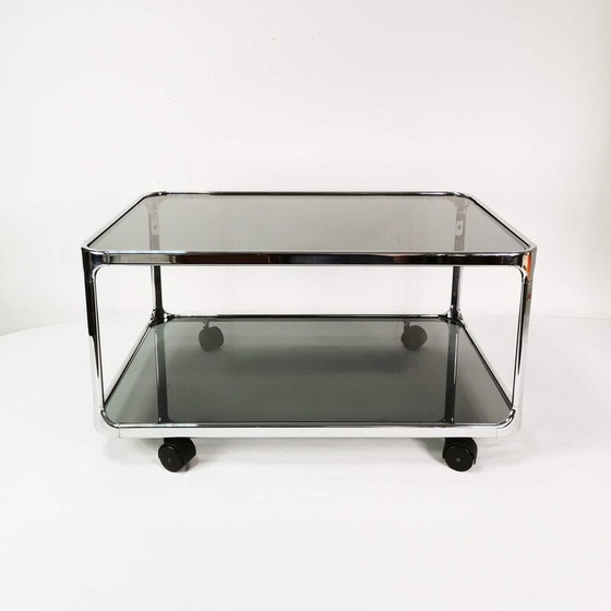 Image 1 of Vintage chrome metal coffee table, Germany 1970
