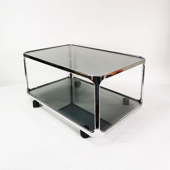 Image 1 of Vintage chrome metal coffee table, Germany 1970