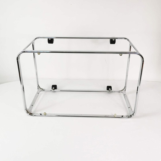 Image 1 of Vintage chrome metal coffee table, Germany 1970