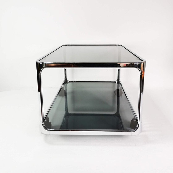 Image 1 of Vintage chrome metal coffee table, Germany 1970