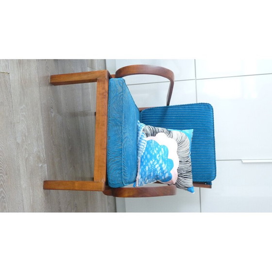 Image 1 of Pair of vintage mahogany armchairs by Knoll Antimott, 1950