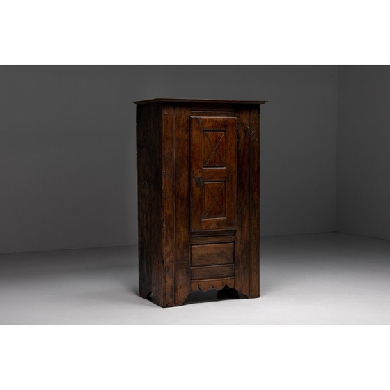 Image 1 of Vintage wabi sabi cabinet in solid wood, France