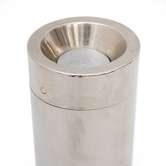 Image 1 of Vintage column ashtray in metal and chrome-plated brass for Stilnovo, Italy 1960