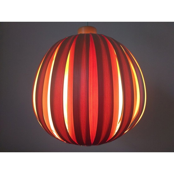 Image 1 of Vintage ULUV veneer hanging lamp, 1960
