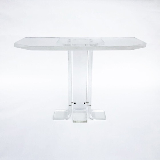 Image 1 of Vintage lucite console table, 1970
