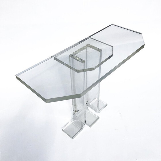 Image 1 of Vintage lucite console table, 1970