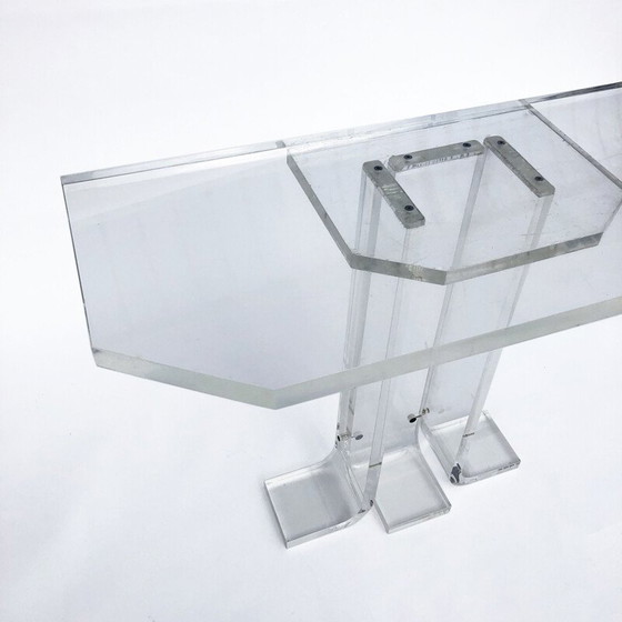 Image 1 of Vintage lucite console table, 1970