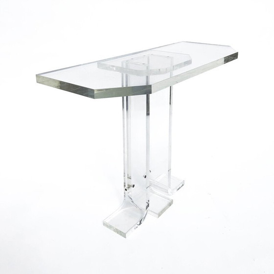Image 1 of Vintage lucite console table, 1970