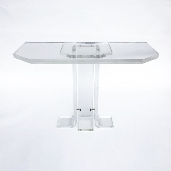 Image 1 of Vintage lucite console table, 1970