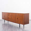 Credenza anni '60, noce, 248 cm, restaurata