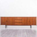 Credenza anni '60, noce, 248 cm, restaurata