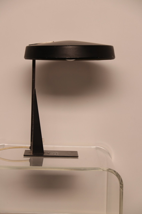 Image 1 of Lampe de bureau en métal noir par Louis Kalff pour Philips - NL - 1950's