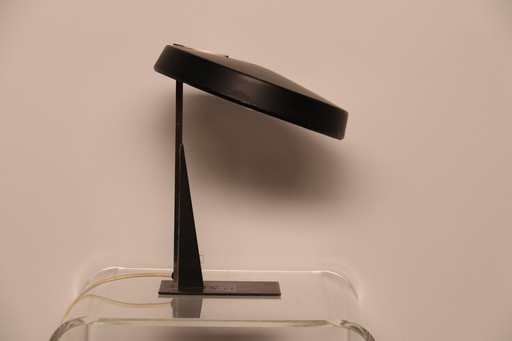 Lampe de bureau en métal noir par Louis Kalff pour Philips - NL - 1950's