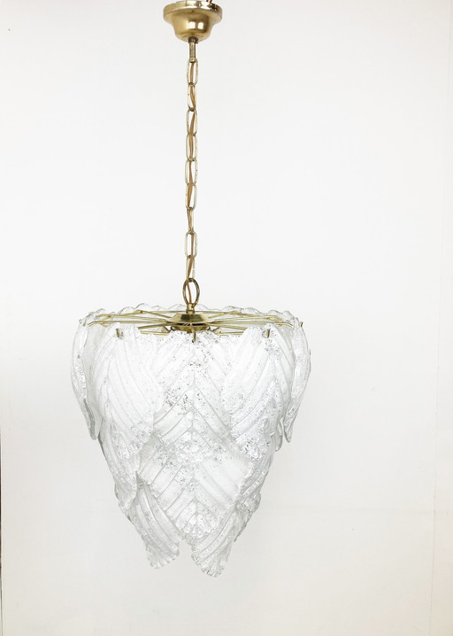 Vintage leaf chandelier, 1970s