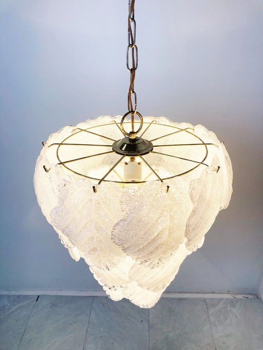 Vintage leaf chandelier, 1970s