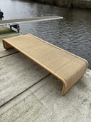 Divano letto vintage in rattan