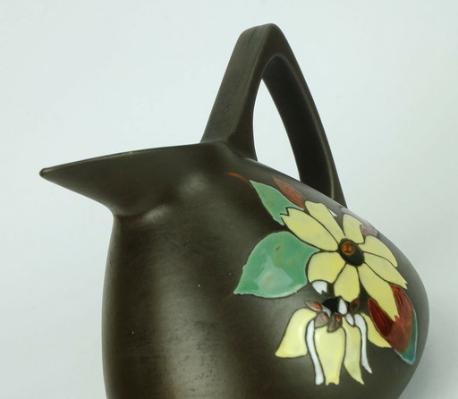 marei keramik 1950s vase with floral decor model 48 19