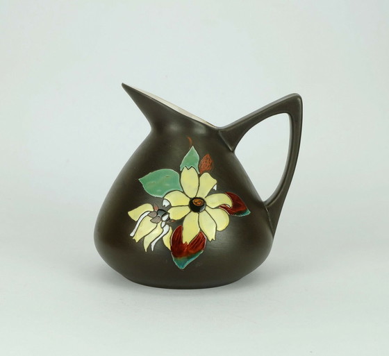 Image 1 of marei keramik 1950s vase with floral decor model 48 19