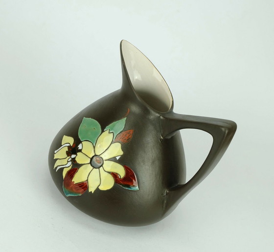 Image 1 of marei keramik 1950s vase with floral decor model 48 19