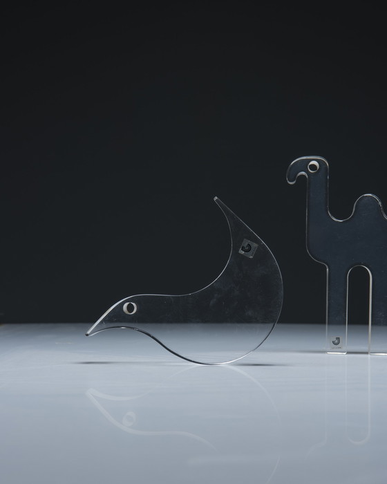 Image 1 of 4x iGuzzini Lucite Animal Sculptures