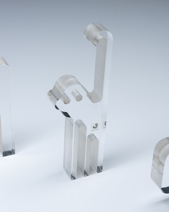 Image 1 of 4x iGuzzini Lucite Animal Sculptures