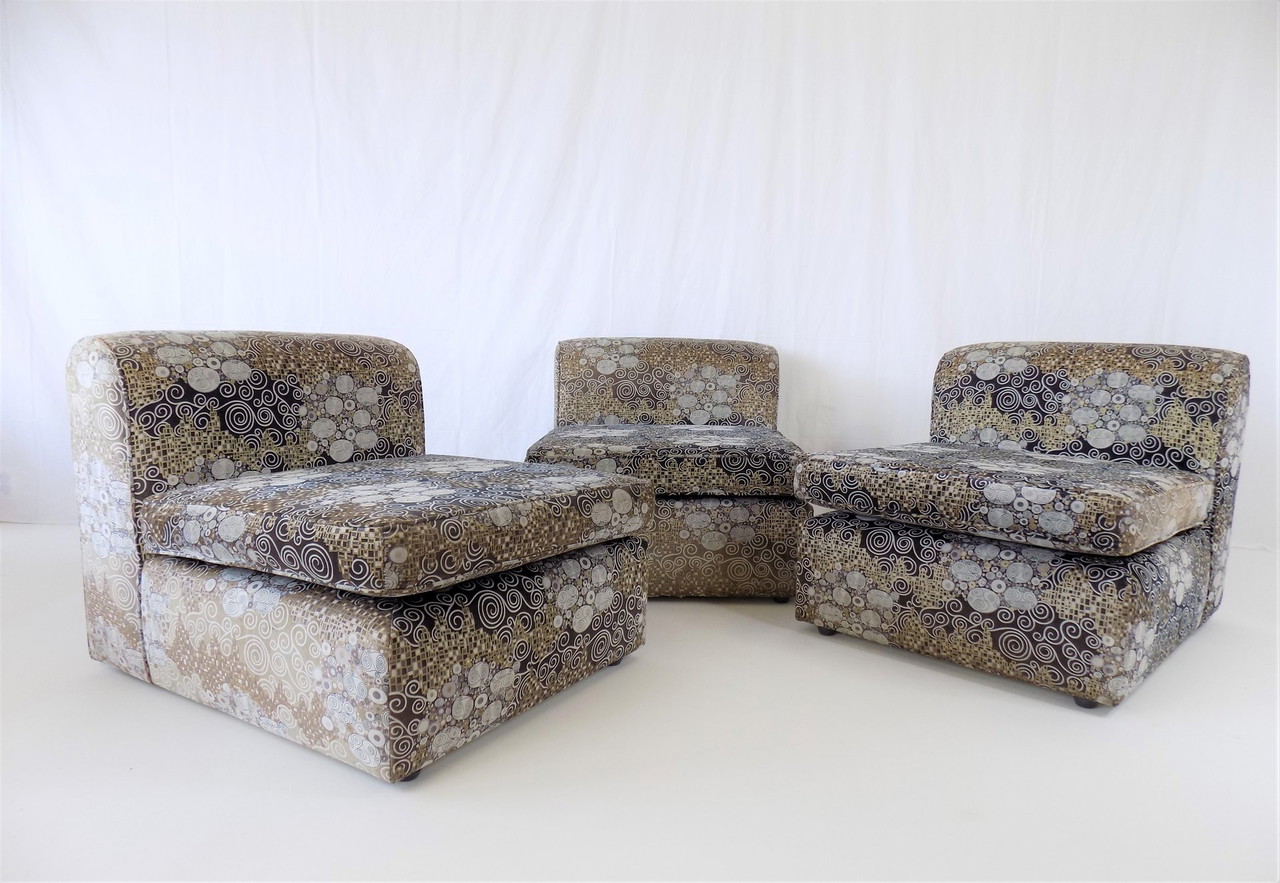 3 sedie modulari vintage