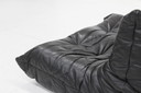 Original Ligne Roset canapé 2 places Togo en cuir noir 1990