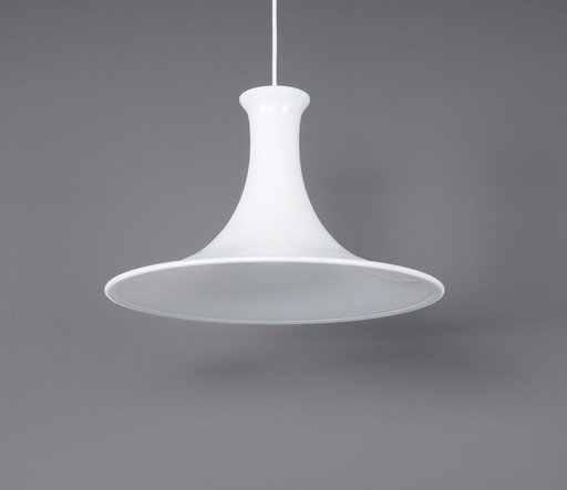 Holmegaard White opaline glass hanging lamp Mandarin