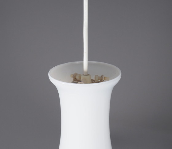 Image 1 of Holmegaard White opaline glass hanging lamp Mandarin