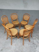 6x Chaise vintage à sangles