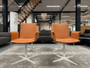 4 Bert plantagie Joni Rotate chairs orange