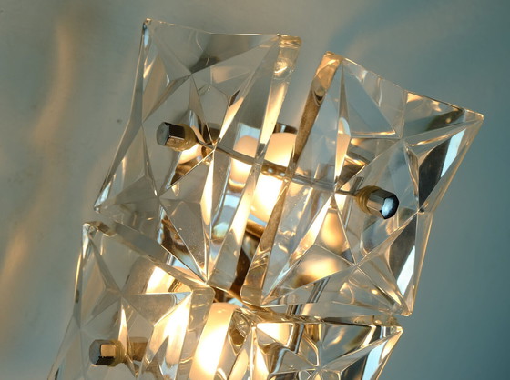 Image 1 of kinkeldey sconce crystal glass and chrome 1960s