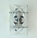 Aplique Kinkeldey de cristal y cromo, años 60