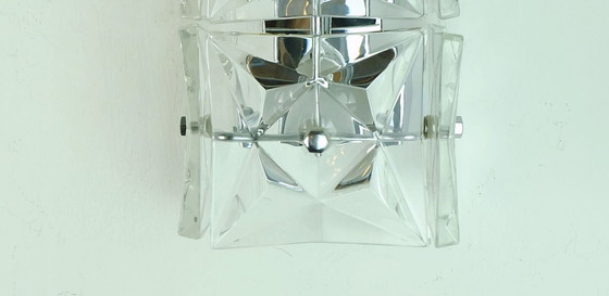 Image 1 of kinkeldey sconce crystal glass and chrome 1960s