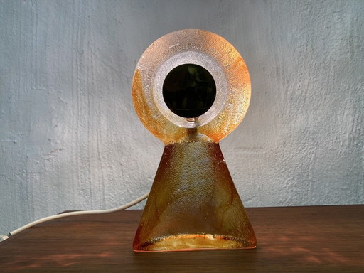 Halogen table lamp made of Murano glass from the 70s 80s Vetri Murano