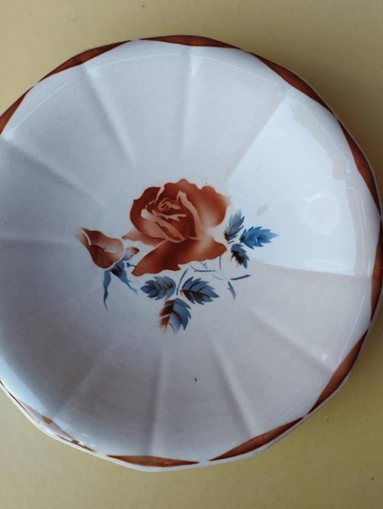 Image 1 of Digoin Sarreguemines - Stoviglie - Stoviglie antiche e vintage - Pezzo sagomato - Piatto da portata - Piatto grande - Decorazion