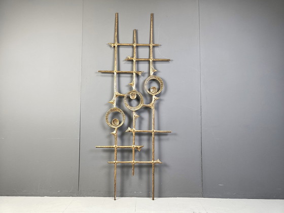 Image 1 of Large Brutalist Wall Sculpture, 1970S