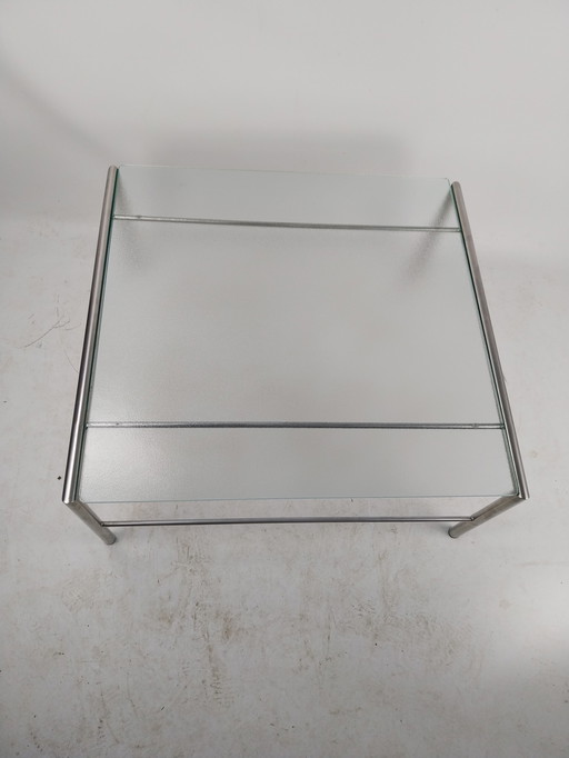 1 x 't spectrum coffee table stainless steel glass.  By Martin Visser 1970's