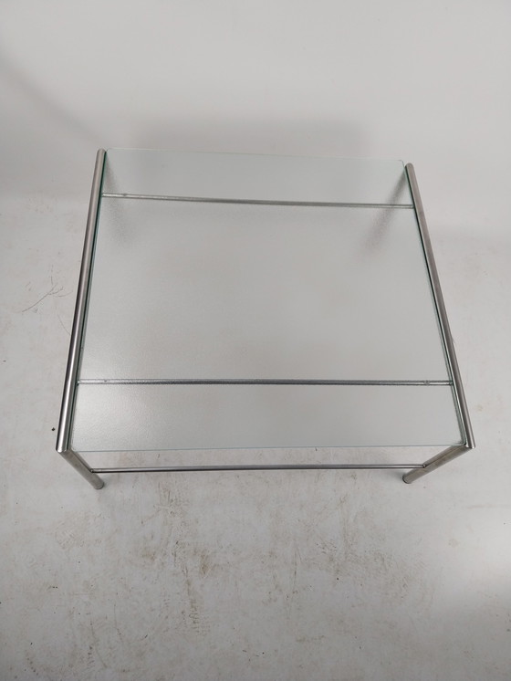 Image 1 of 1 x 't spectrum coffee table stainless steel glass.  By Martin Visser 1970's