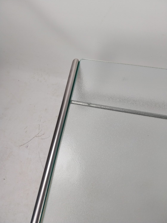 Image 1 of 1 x 't spectrum coffee table stainless steel glass.  By Martin Visser 1970's