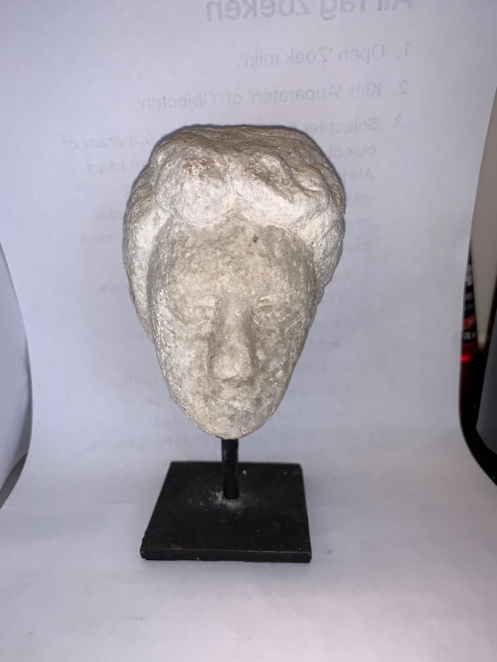 Image 1 of Marble Head on Pedestal