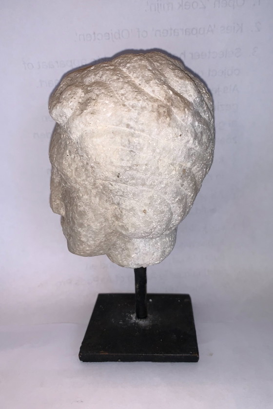 Image 1 of Marble Head on Pedestal