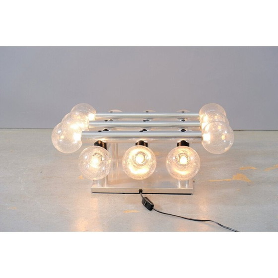 Image 1 of Vintage atomic lamp in aluminum and glass by Trix and Robert Haussmann for Lampes Iinternationales Suisses, 1970