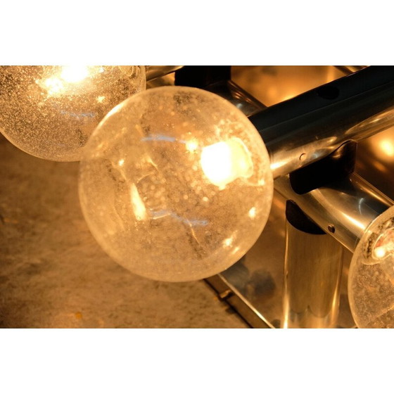 Image 1 of Vintage atomic lamp in aluminum and glass by Trix and Robert Haussmann for Lampes Iinternationales Suisses, 1970