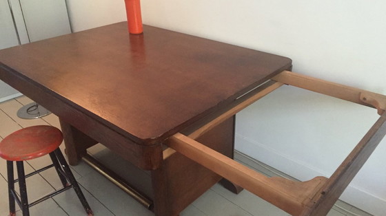 Image 1 of Tavolo da pranzo vintage in legno anni '30