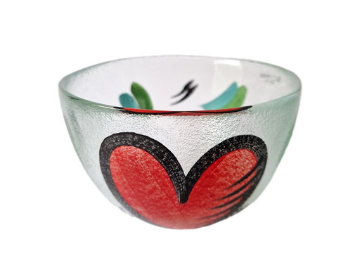 Kosta Boda - "Hearts" Bowl By Ulrica Hydman-Vallien