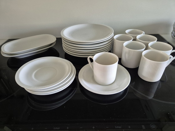 Image 1 of Arzberg Cannelee White Ribbed Dinnerware In Good Condition