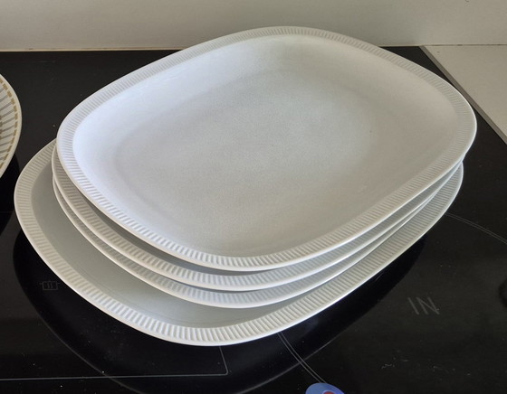 Image 1 of Arzberg Cannelee White Ribbed Dinnerware In Good Condition