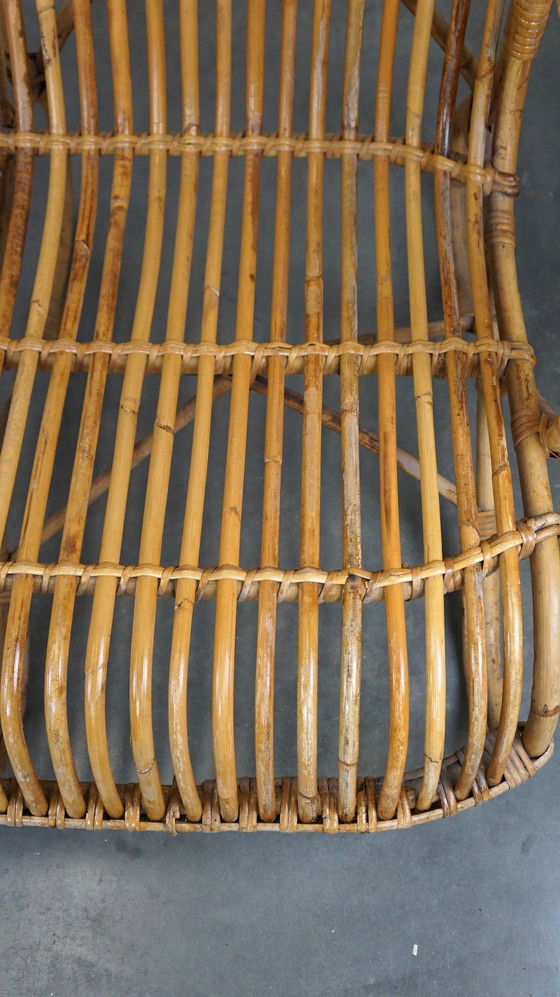 Image 1 of Vintage rattan Belse 8, Dutch Design, 1950, 2 seater sofa